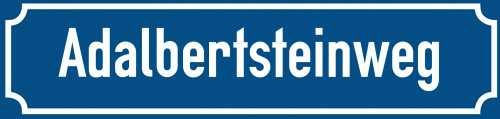 Straßenschild Adalbertsteinweg