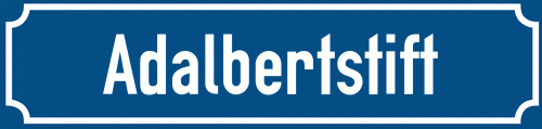 Straßenschild Adalbertstift