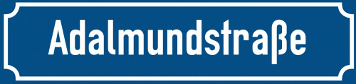 Straßenschild Adalmundstraße