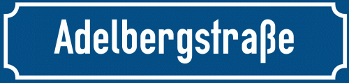 Straßenschild Adelbergstraße