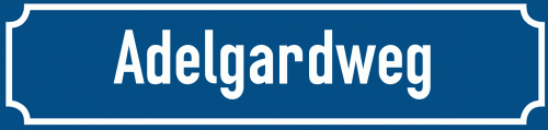 Straßenschild Adelgardweg