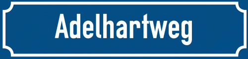 Straßenschild Adelhartweg
