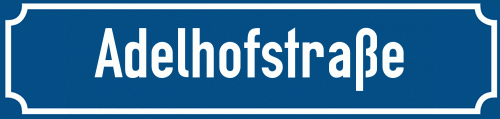 Straßenschild Adelhofstraße
