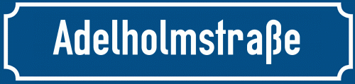 Straßenschild Adelholmstraße zum kostenlosen Download