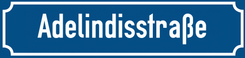Straßenschild Adelindisstraße