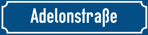 Straßenschild Adelonstraße