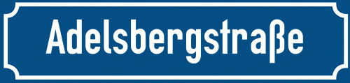 Straßenschild Adelsbergstraße