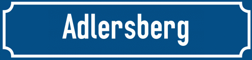 Straßenschild Adlersberg