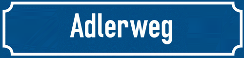 Straßenschild Adlerweg