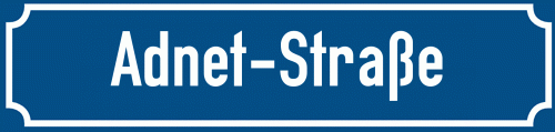 Straßenschild Adnet-Straße
