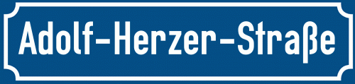 Straßenschild Adolf-Herzer-Straße