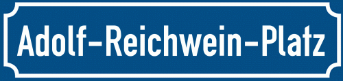 Straßenschild Adolf-Reichwein-Platz