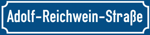 Straßenschild Adolf-Reichwein-Straße