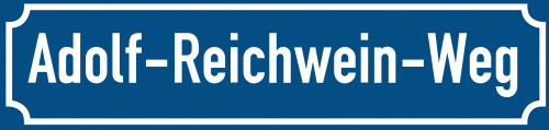 Straßenschild Adolf-Reichwein-Weg