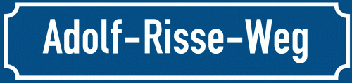 Straßenschild Adolf-Risse-Weg