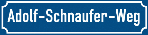 Straßenschild Adolf-Schnaufer-Weg