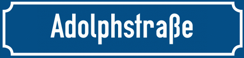 Straßenschild Adolphstraße