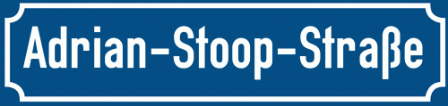 Straßenschild Adrian-Stoop-Straße