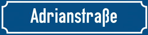 Straßenschild Adrianstraße