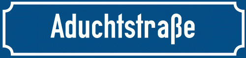 Straßenschild Aduchtstraße