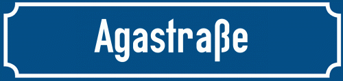 Straßenschild Agastraße