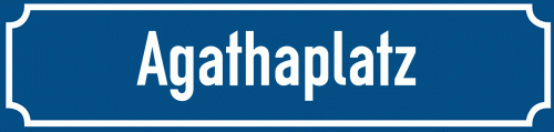 Straßenschild Agathaplatz