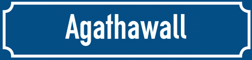 Straßenschild Agathawall zum kostenlosen Download