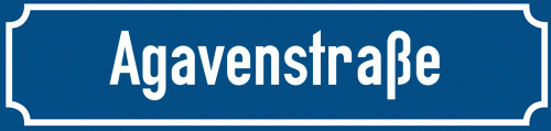 Straßenschild Agavenstraße