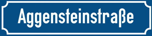 Straßenschild Aggensteinstraße zum kostenlosen Download