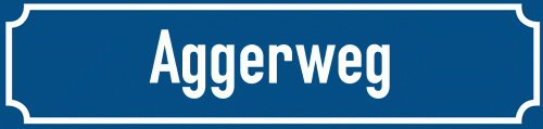 Straßenschild Aggerweg