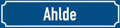 Straßenschild Ahlde