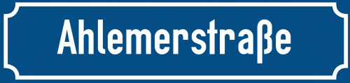 Straßenschild Ahlemerstraße