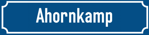 Straßenschild Ahornkamp