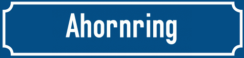 Straßenschild Ahornring