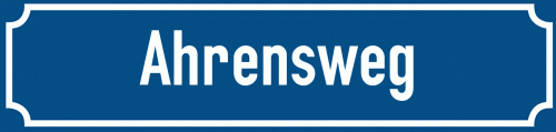 Straßenschild Ahrensweg