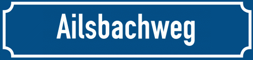 Straßenschild Ailsbachweg