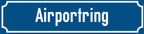 Straßenschild Airportring