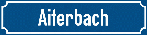 Straßenschild Aiterbach