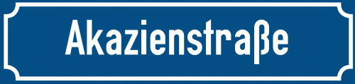 Straßenschild Akazienstraße
