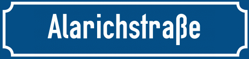 Straßenschild Alarichstraße