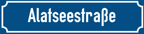 Straßenschild Alatseestraße