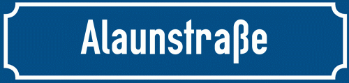 Straßenschild Alaunstraße