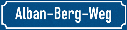 Straßenschild Alban-Berg-Weg
