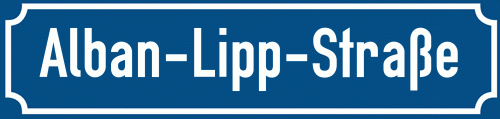Straßenschild Alban-Lipp-Straße