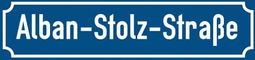 Straßenschild Alban-Stolz-Straße