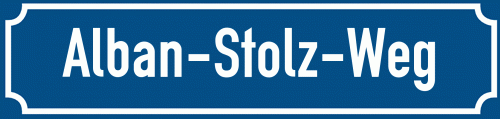 Straßenschild Alban-Stolz-Weg