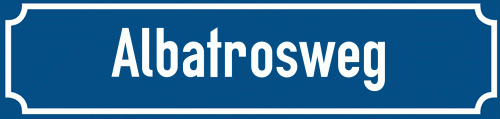 Straßenschild Albatrosweg