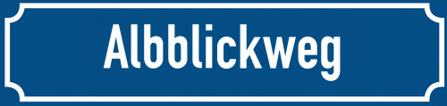 Straßenschild Albblickweg