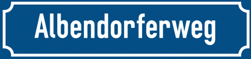 Straßenschild Albendorferweg