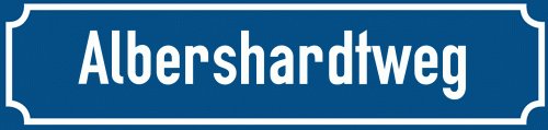 Straßenschild Albershardtweg